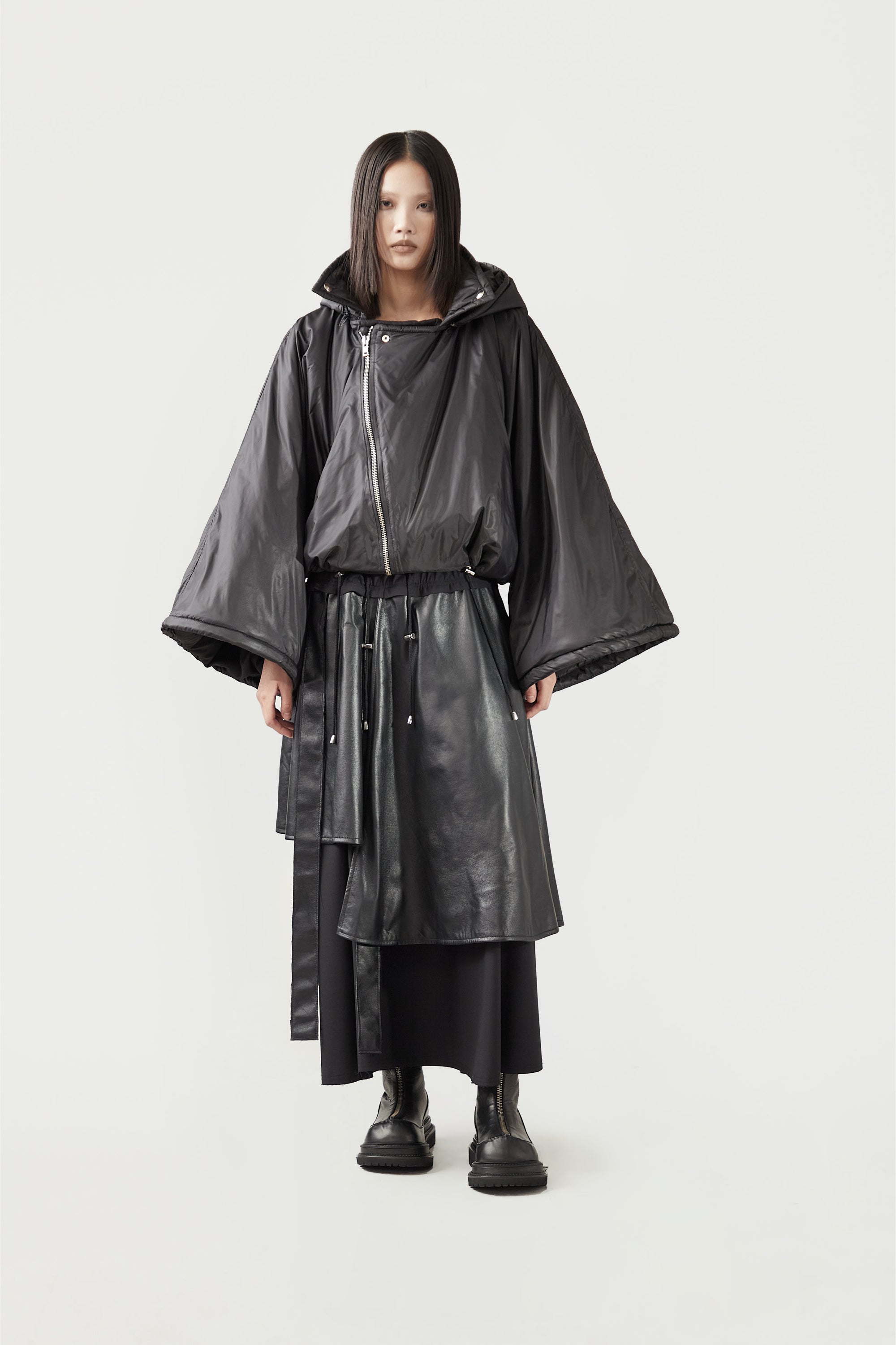 Panelled Skirt - Leather