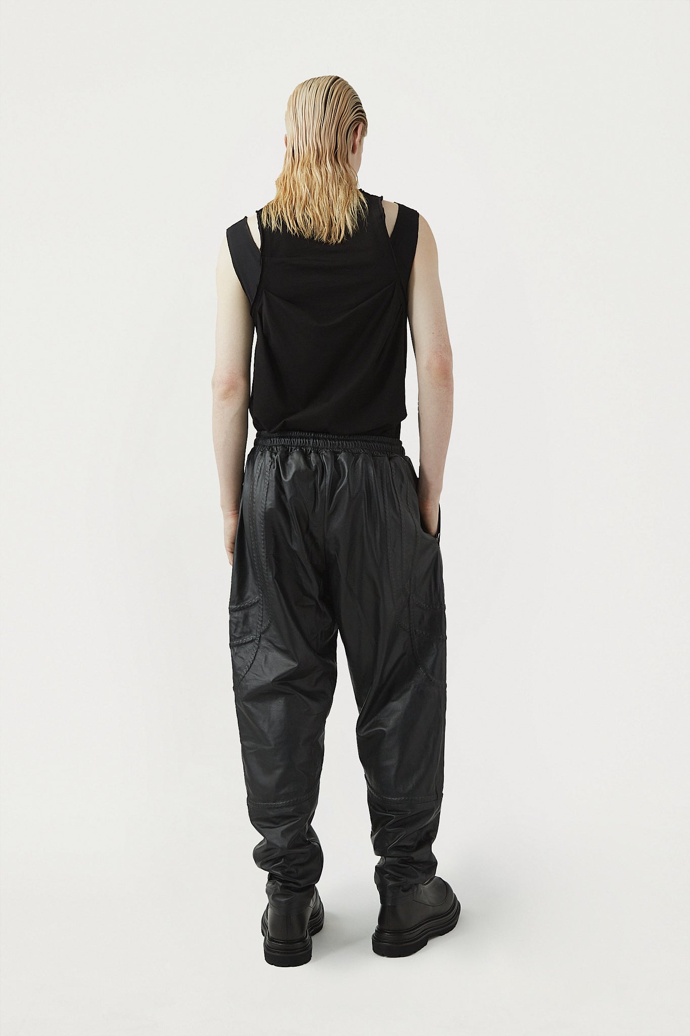 Embossed Leather Trousers