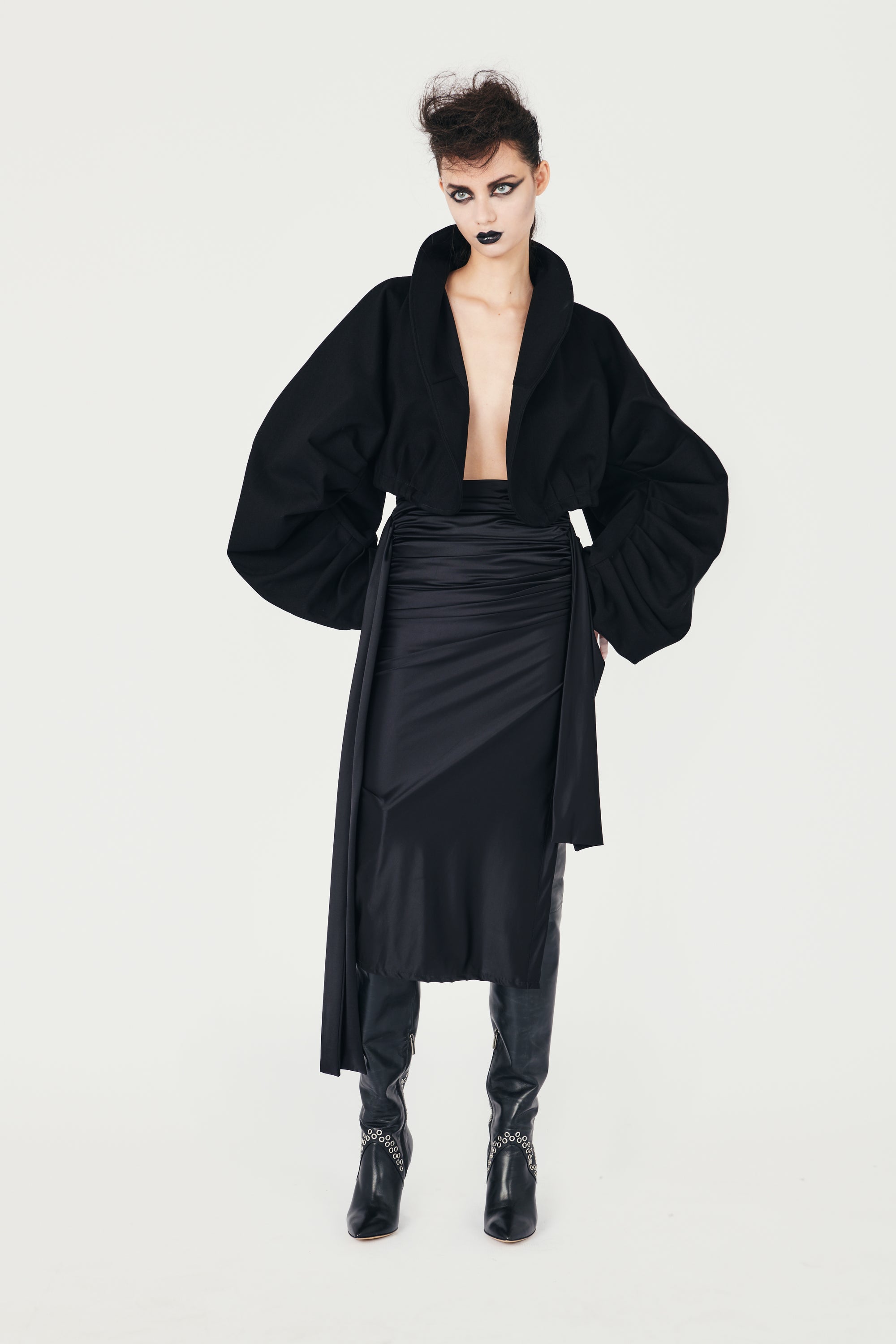 Draped Midi Skirt
