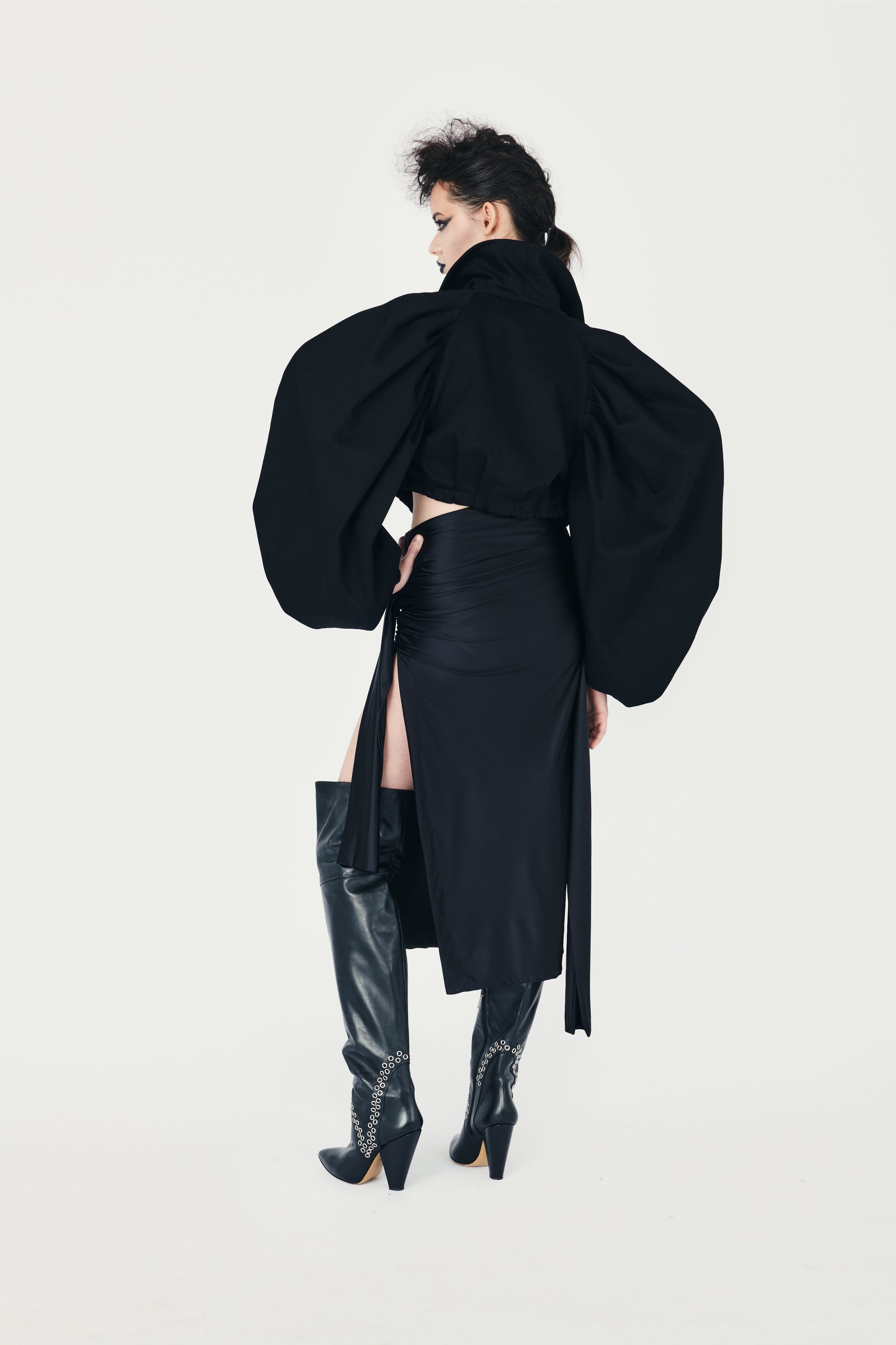 Draped Midi Skirt