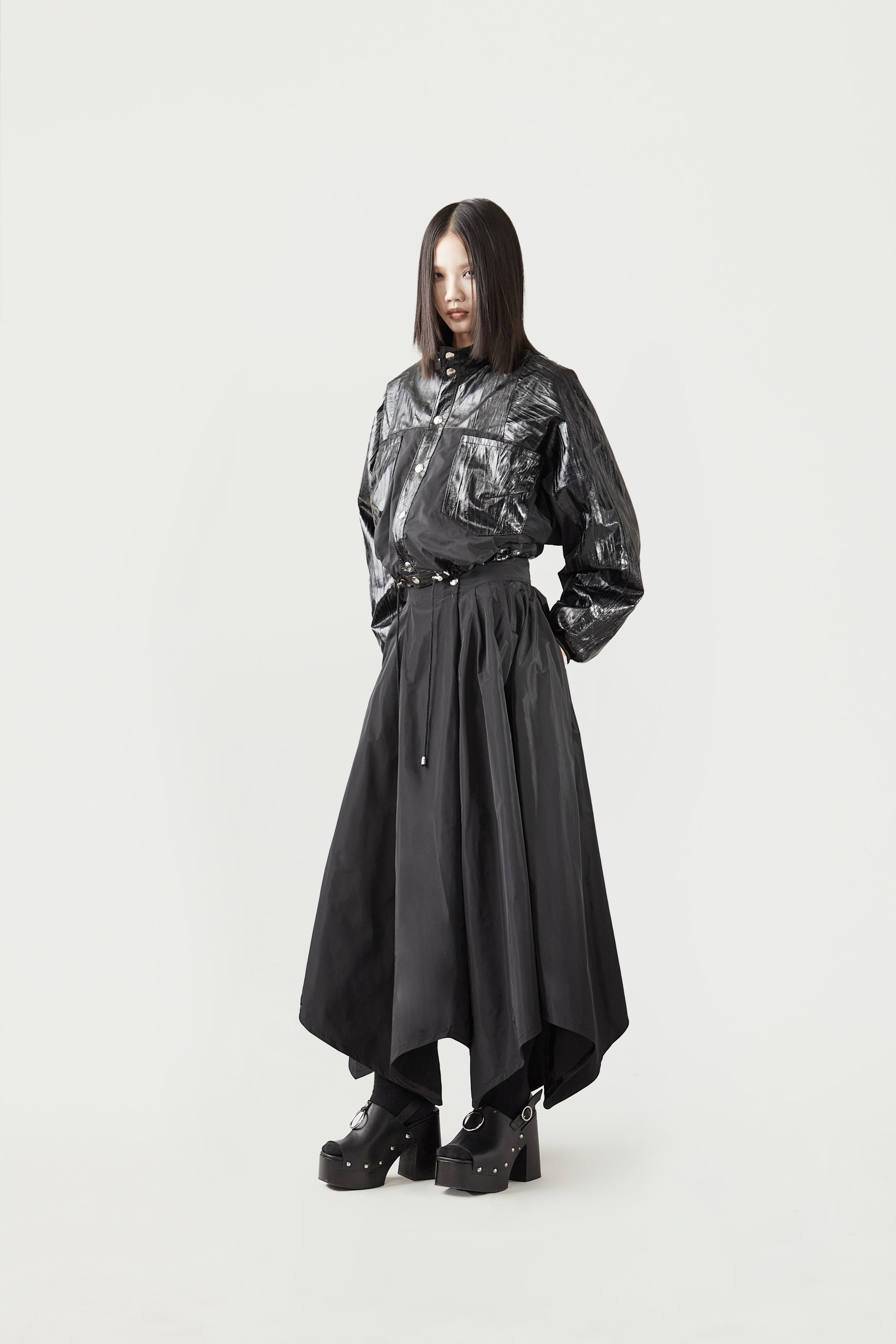 Folded Skirt - Nylon