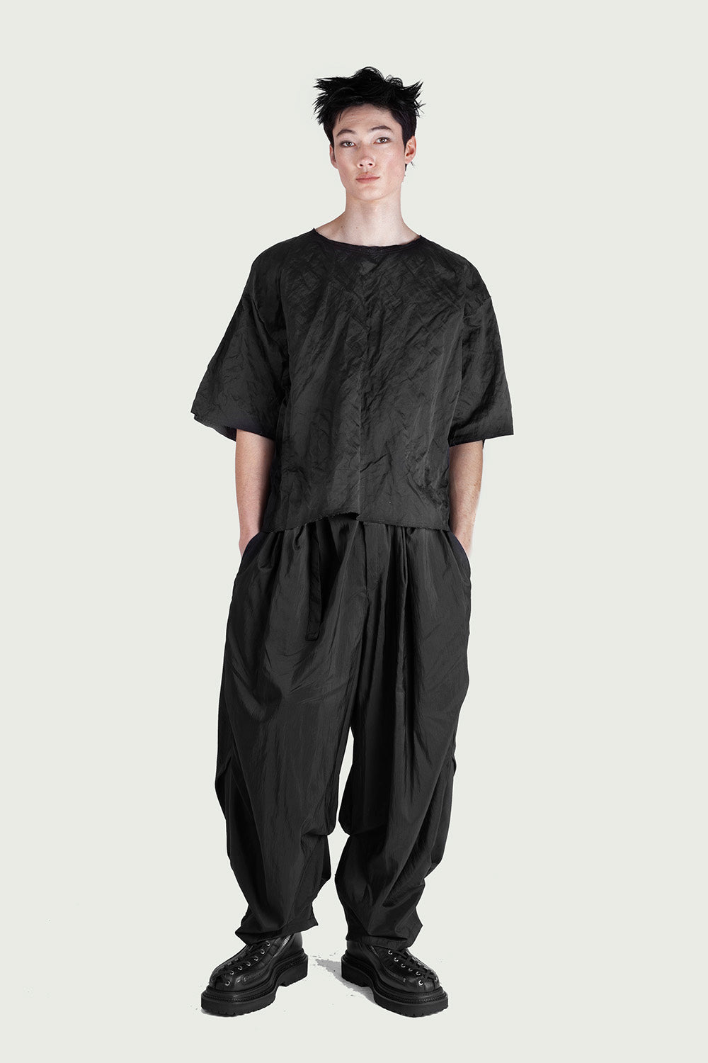 Cropped Metallic T-Shirt