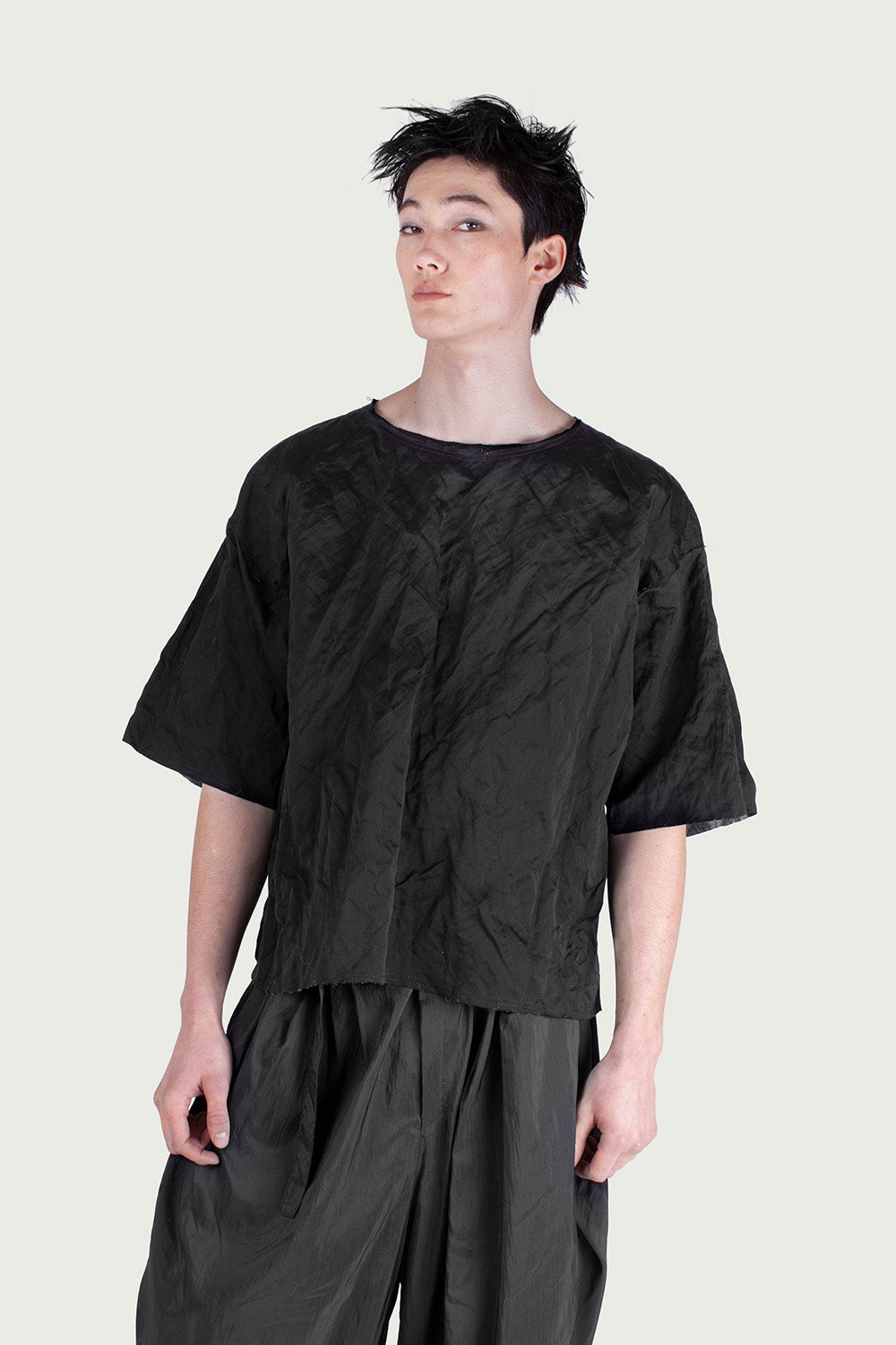 Cropped Metallic T-Shirt