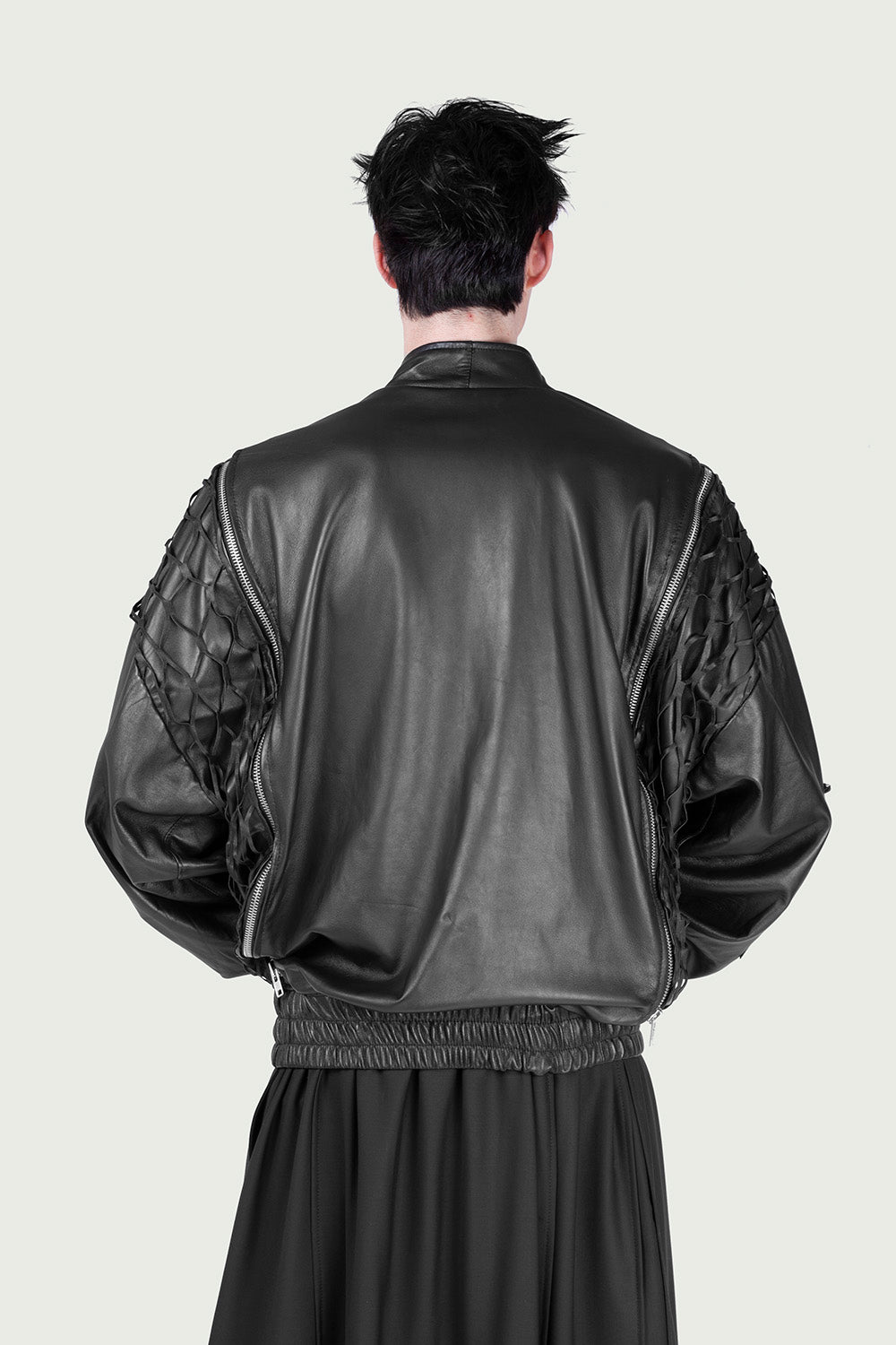 Leather Zip Bomber