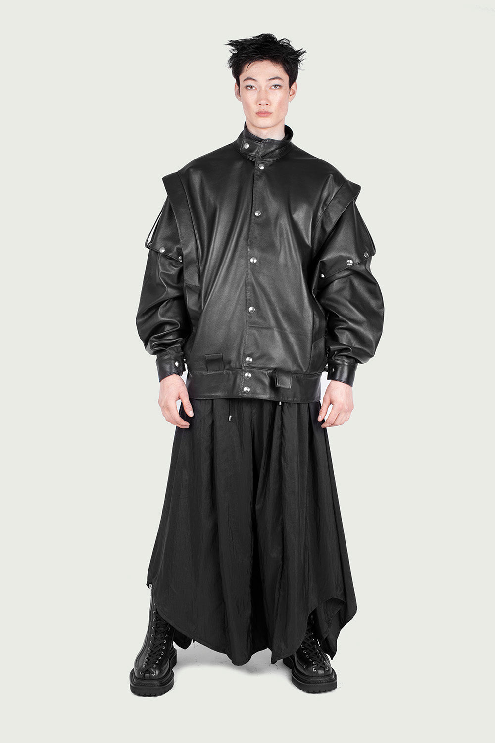 Simon Oversized Leather Jacket