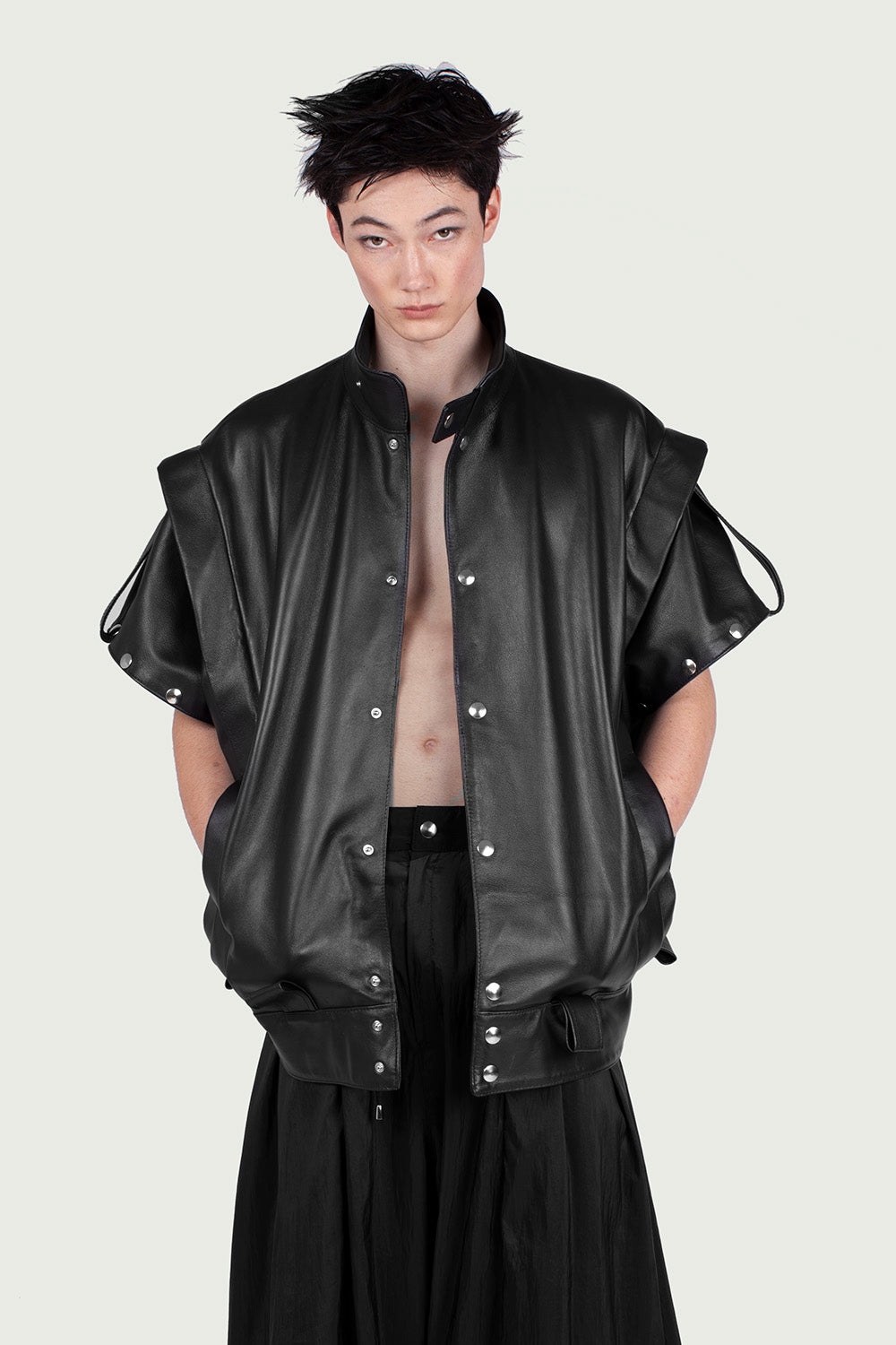 Simon Oversized Leather Jacket