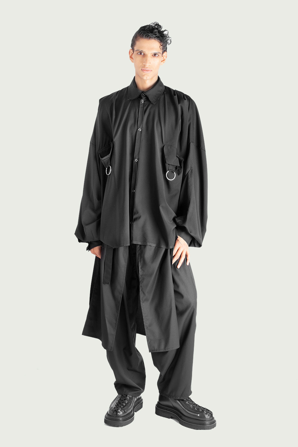 wool oversize shirt