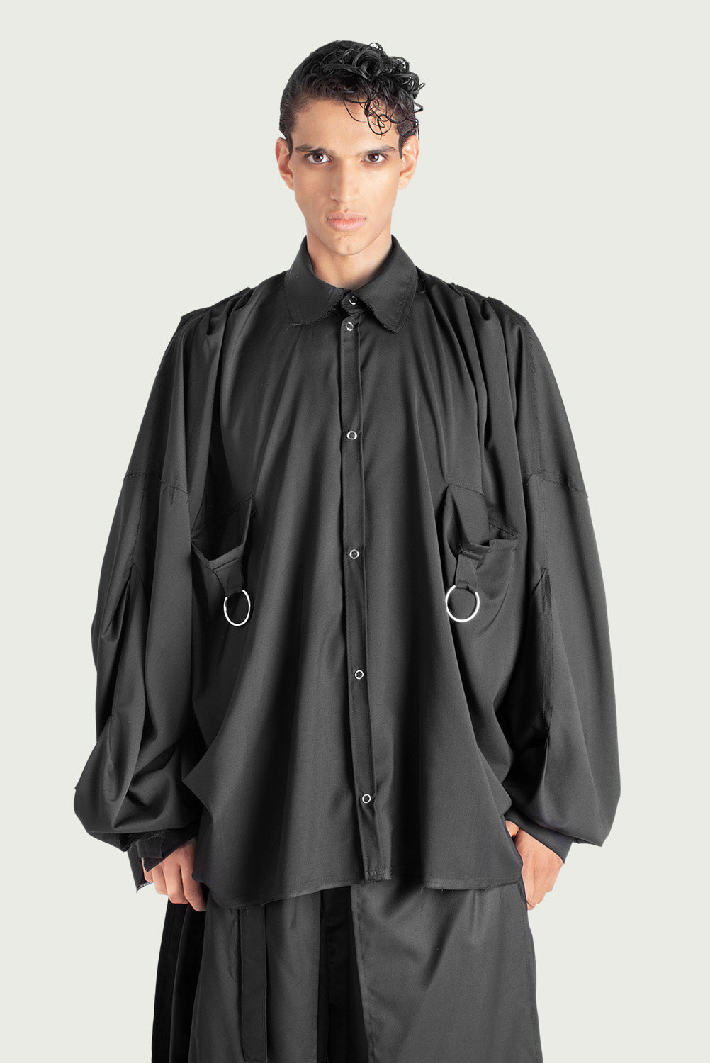 wool oversize shirt