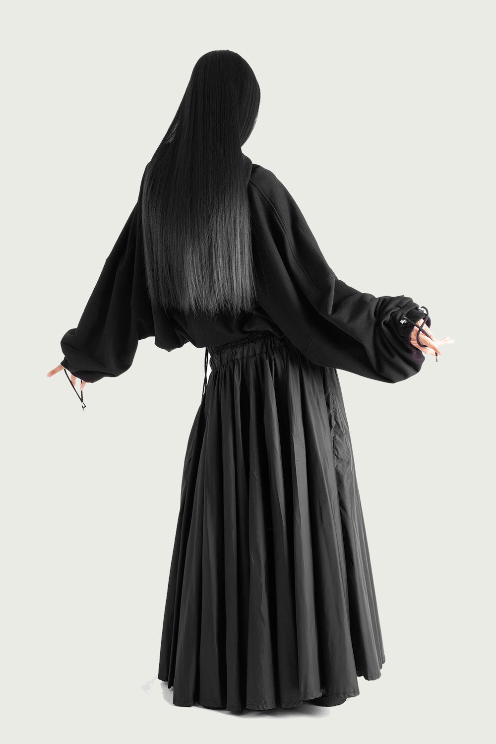 Drawstring Maxi Skirt