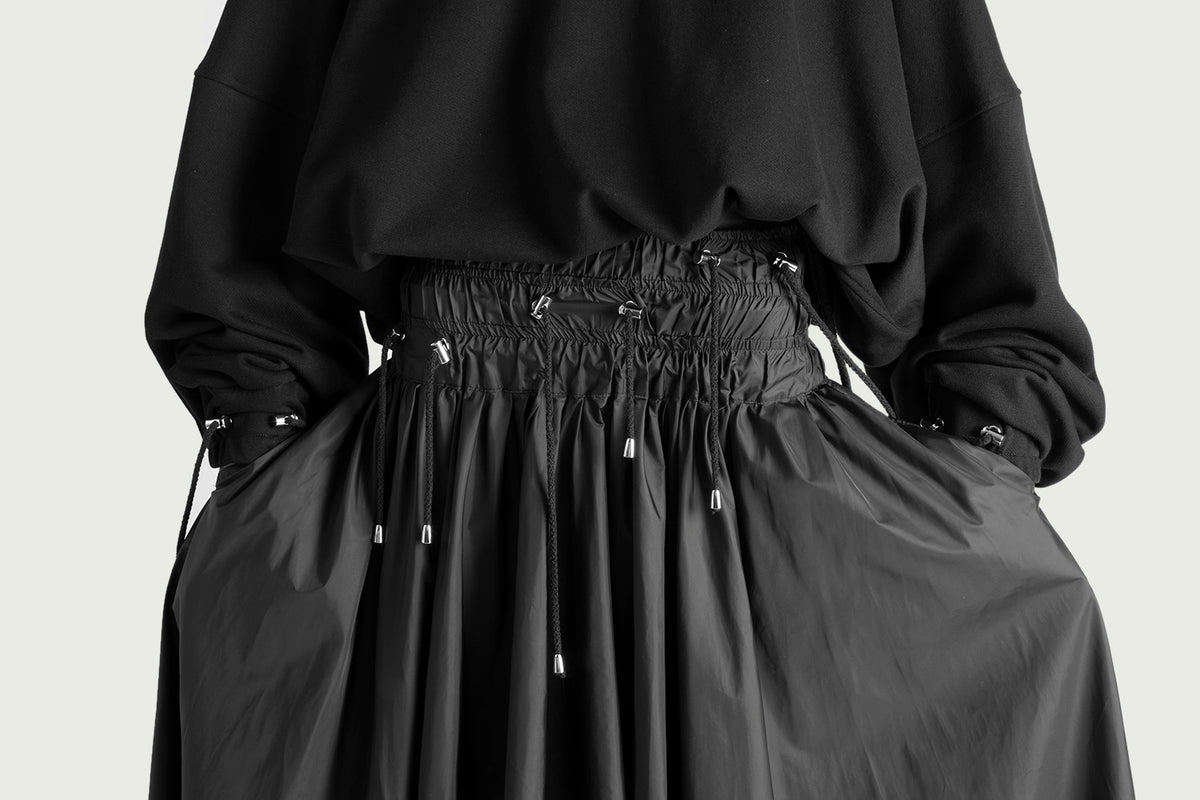 Drawstring Maxi Skirt
