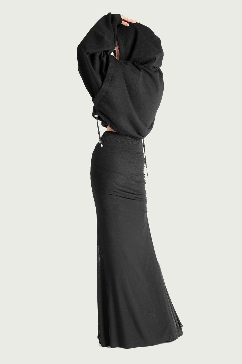 Draped Maxi Skirt
